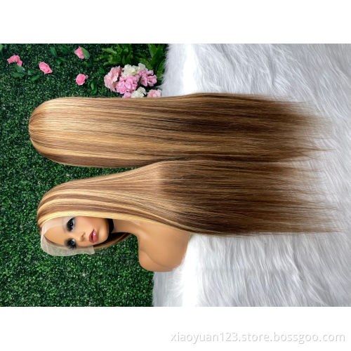 Raw Indian Cuticle Aligned Virgin Human Hair Hd Lace Frontal Closure Wig Pre Plucked Deep Wave 13X4 Lace Front Human Hair Wigs